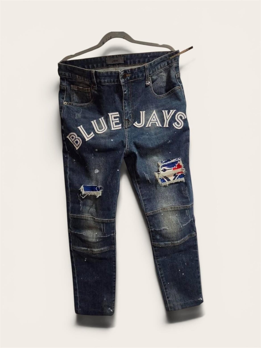 Blue Jays Distressed Dark Wash Jeans